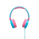 Auriculares con diadema JBL - JR310 - Para Componentes electrónicos portátiles / Para Tablet - Cableado - rosado/celeste