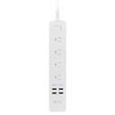 Regleta Inteligente Nexxt Conexión Wi-Fi - 4 toma corriente, 4 puertos USB de carga