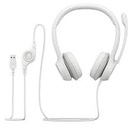 Audífonos Logitech H390 con Micrófono Alámbrico USB Blanco