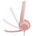 Audífonos Logitech H390 con Micrófono Alámbrico USB Rosa