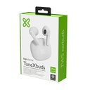 Klip Xtreme - KTE-007WH -Audifonos inalambricos - Para Home audio / Para Portable electronics / Para Tablet / Para Cellular phone - Wireless - Touch - 26Hrs Blancos