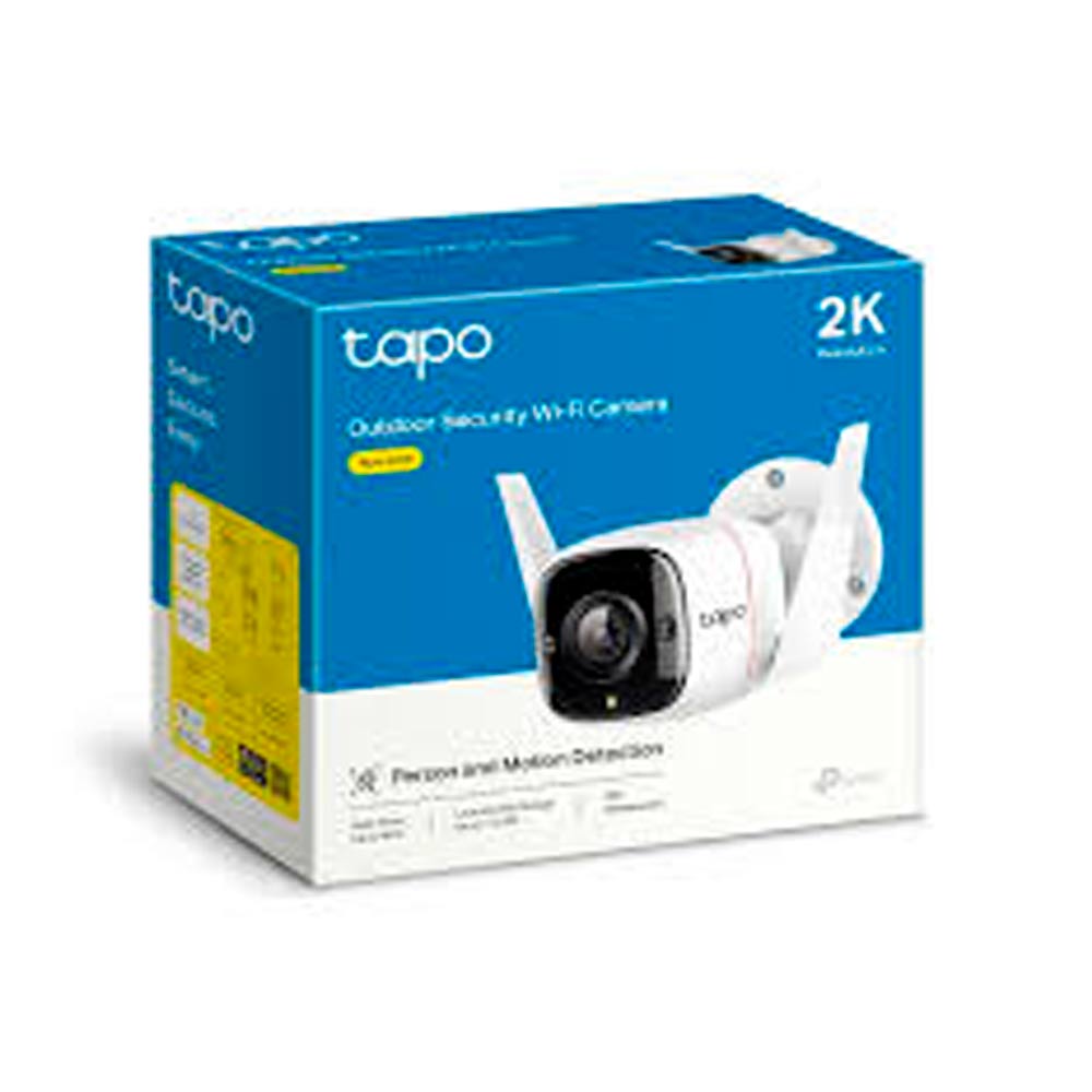 Tapo C310 - Cámara de vigilancia de red - para exteriores - a prueba de polvo/de inclemencias - color (Día y noche) - 3 MP - 2304 x 1296 - 2304p - focal fijado - audio - con cable - Wi-Fi - GbE - H.264 - CC 9 V