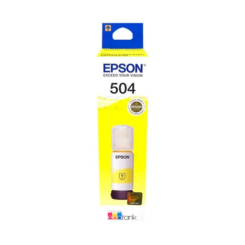 Tinta Epson Amarilla (T504) de 70 ml. para impresoras L4150 L4160 L4260 L6161 L6171 L6191 L6270 L6271 L14150