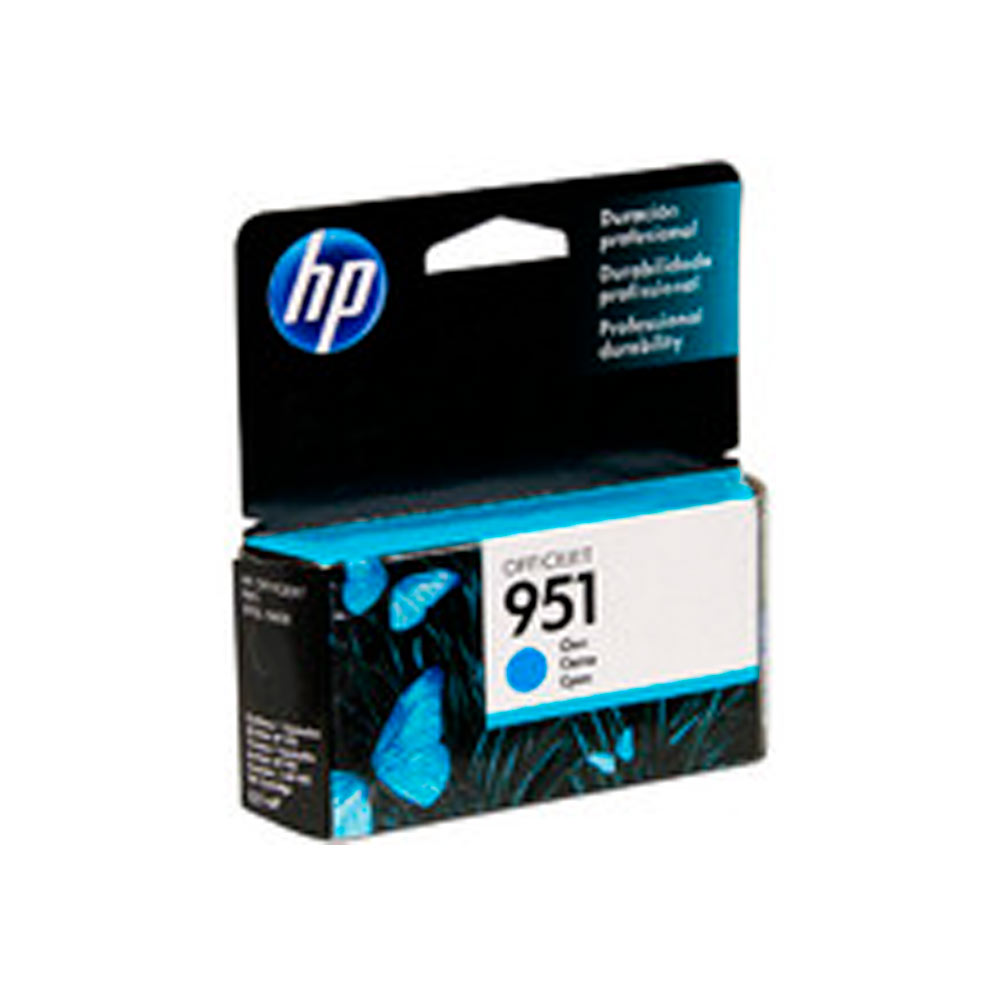 Tinta HP Cyan (951)para Officejet Pro 251, 276, 8100, 8600, 8600 N911, 8610, 8615, 8616, 8620, 8625, 8630, 8640