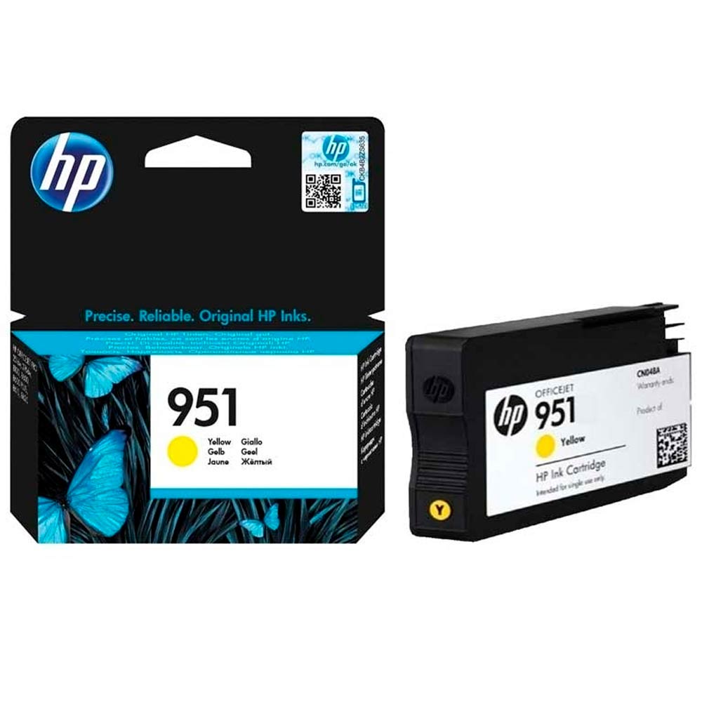 Tinta HP Amarillo (951)para Officejet Pro 251, 276, 8100, 8600, 8600 N911, 8610, 8615, 8616, 8620, 8625, 8630, 8640