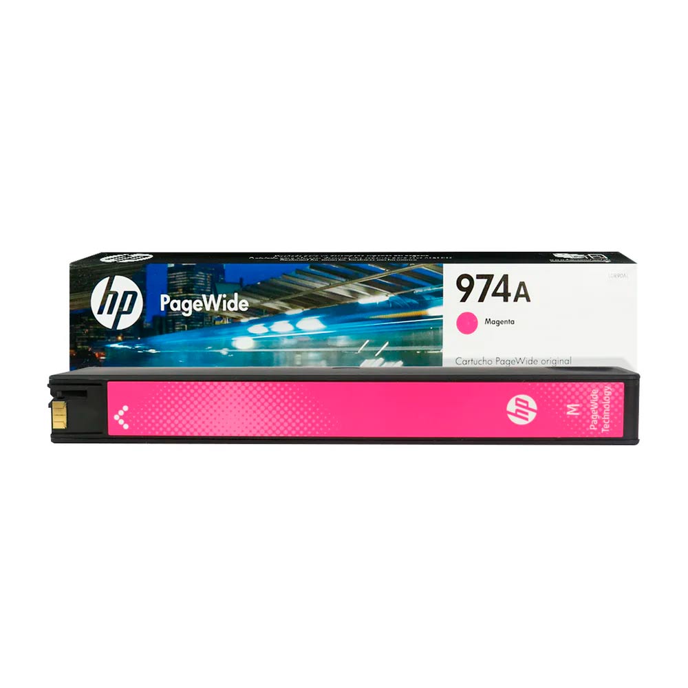 Tinta HP Magenta (974A) PageWide series 352dw / 377dw, 452dw / 477dw / 552dw / 577dw