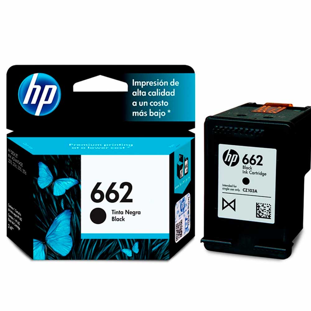Tinta HP Negro (662) 2515 3515 1015 1515 3545 4545 2545 2645