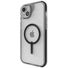 Funda Zagg Santa Cruz Snap Apple iPhone 14 Plus, 15 Plus- MagSafe - negro, transparente