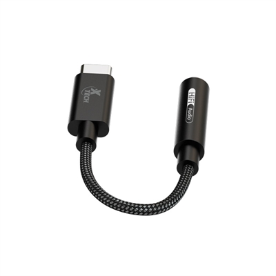 Adaptador USB-C a Conector 3,5mm Hembra para Audífonos - Negro