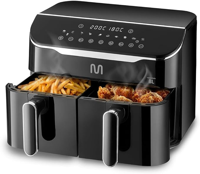FREIDORA DE AIRE, MULTILASER GO219 8 LITROS, con 2 gavetas 1800w-127v