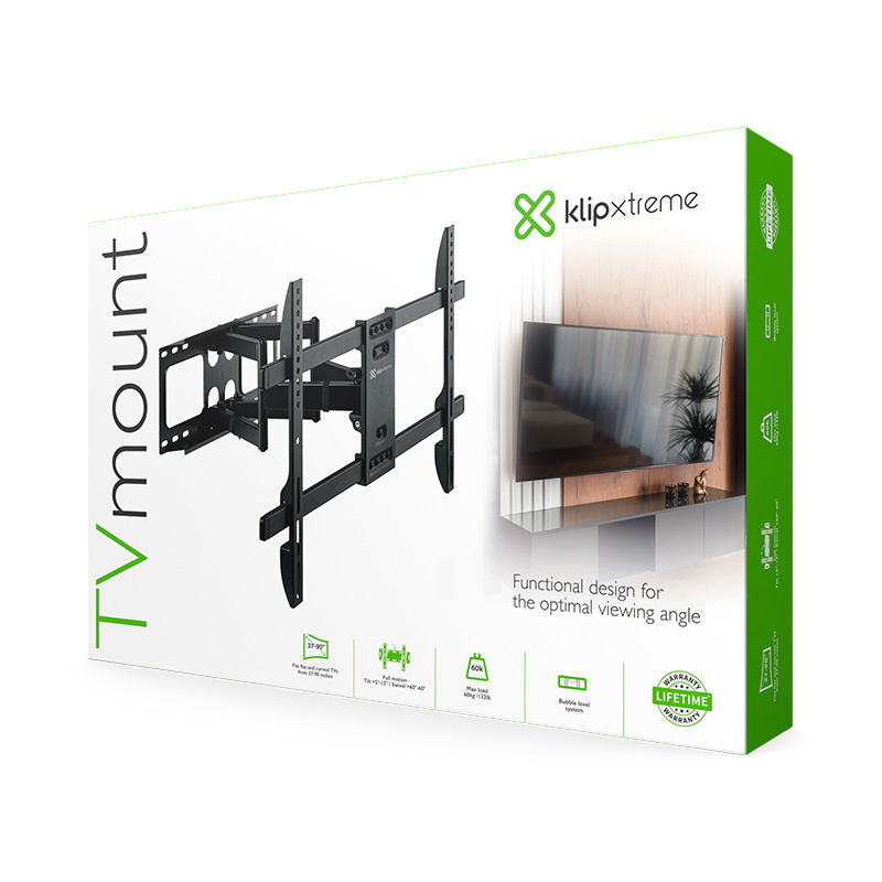 Klip Xtreme - Soporte de televisión  - - 37-90 en inclinación - Sw 60kg