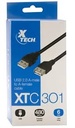 Cable USB Xtech 4 pin USB Ty pe A 4 pin USB Type A USB 2.0 Macho a Hembra 1.8 m Color Negro