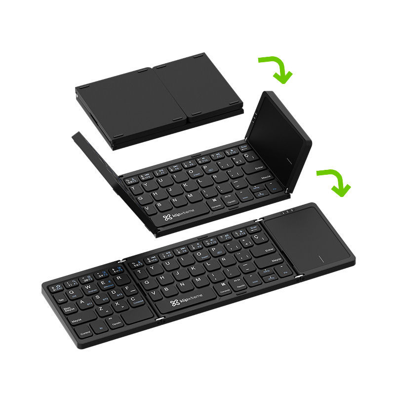 Klip Xtreme - Keyboard and Touchpad - Spanish - Wireless - Bluetooth 5.0 - Black - KCK-650S-BK