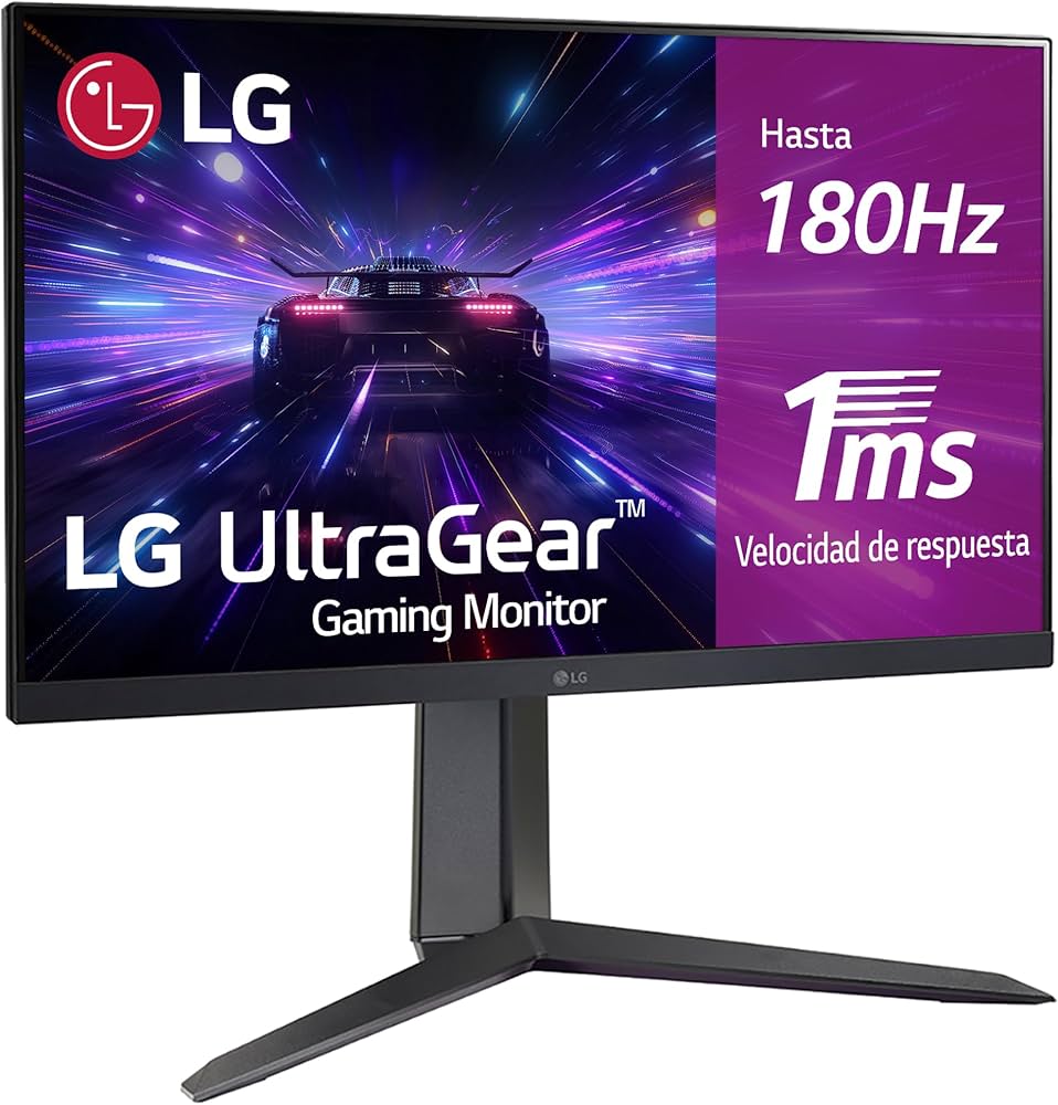 LG 24GS65F-B - LCD monitor - 23.8" - 1920 x 1080 - IPS - DisplayPort / HDMI - Black - Gaming 180Hz