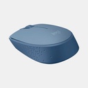 Logitech M170 Wireless Mouse, Ambidextrous, Blue Gray - Ratón - diestro y zurdo - óptico - 3 botones - inalámbrico - 2.4 GHz - receptor inalámbrico USB - azul/gris