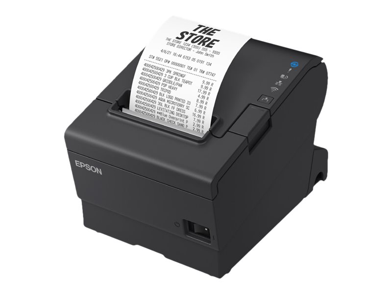 TM-T88VII - Impresora de recibos - línea térmica - Rollo (7,95 cm) - 180 ppp - hasta 500 mm/segundo - USB, LAN - cortador - negro