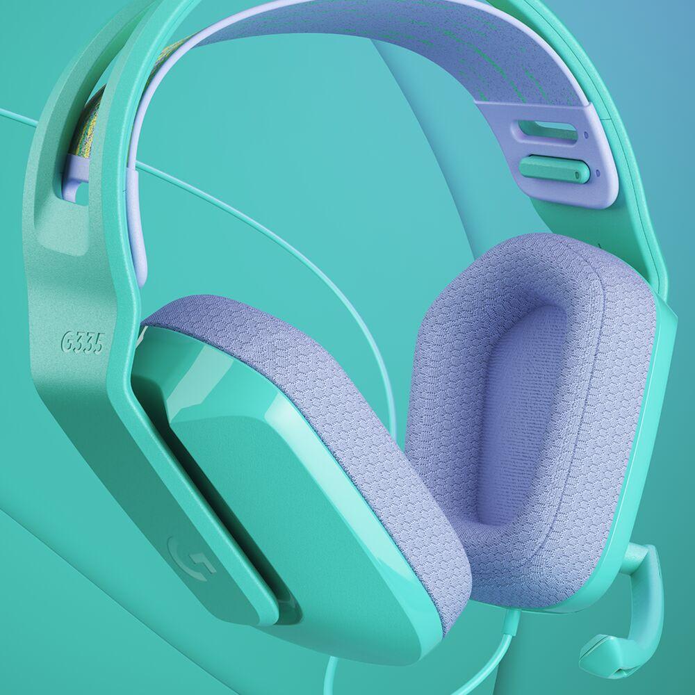 Audifonos Logitech - G335 mint - Wireless system - Para Game console - Wired - 189x180x79mm 20Hz