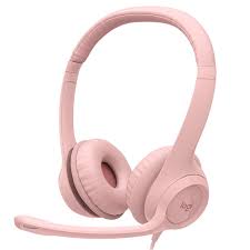 Audífonos Logitech H390 con Micrófono Alámbrico USB Rosa