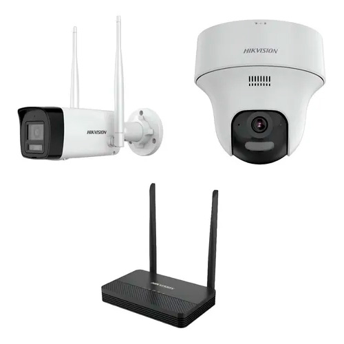 Hikvision - Network surveillance camera - 4MP H.265 One bullet + One tur