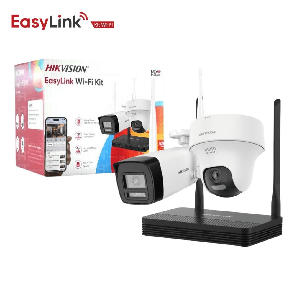 Hikvision - Network surveillance camera - 2MP H.265 One bullet + One tur