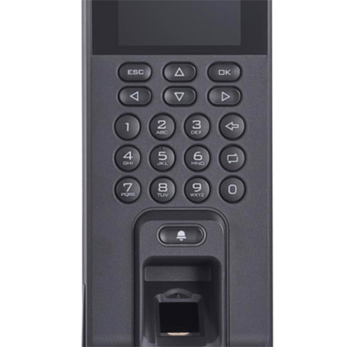 Hikvision Pro Series Terminal de control de acceso con lector de huellas dactilares DS-K1T804AMF, cableado/Wi-Fi/Ethernet Color negro