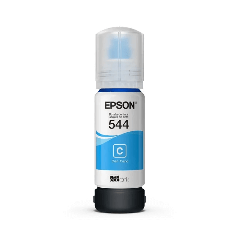 Tinta Epson Cian (544) de 65 ml L1110 L1210 L1250 L3110 L3150 L3160 L3210 L3250 L3251 L3260 L3560 L5190 L5290 L5590