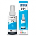 Tinta Epson Cyan (T664 ) de 70ml L110 / L120/L121/ L200 / L210 / L220 / L300/L310 /L350 / L355 / L365 / L375 / L380 / L395 / L396 / L455 / L475 / L495 / L555 / L565 / L575 / L1300