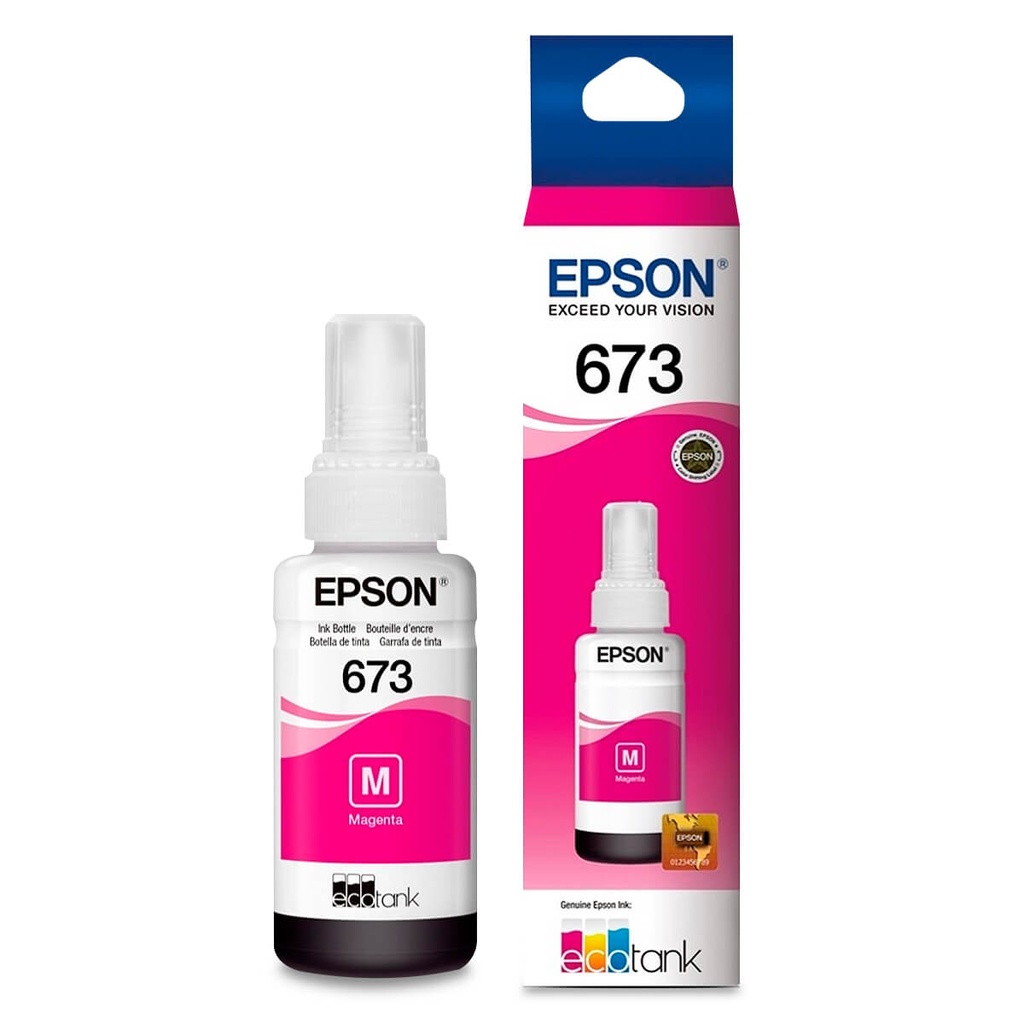 Tinta Epson Magenta (T673) de 70ml. L800 L805 L810 L850 L1800