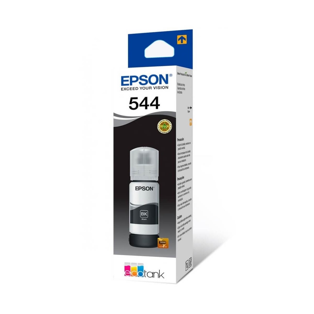 Tinta Epson Negra (544) de 65ml L1110 L1210 L1250 L3110 L3150 L3160 L3210 L3250 L3251 L3260 L3560 L5190 L5290 L5590