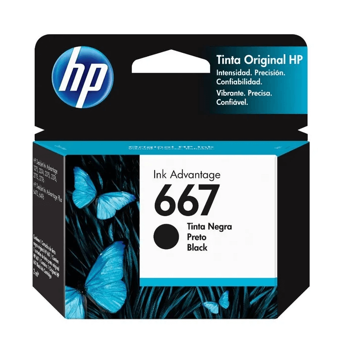 Tinta HP Negro (667)Deskjet Ink Advantage 6000, 6400,1200,2300,2700,4100