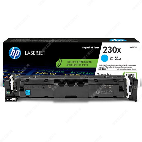Tóner HP Cyan 230X LaserJet Pro 4201, 4203, MFP 4301, MFP 4303