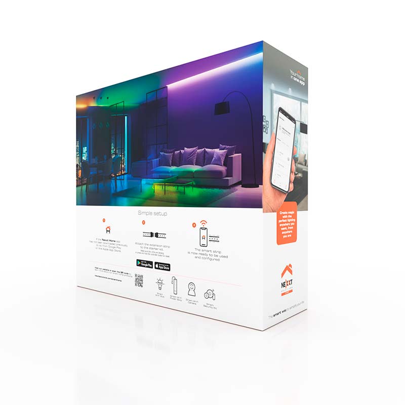 NHB-S610 MM105NXT54 Kit cinta de luces LED inteligente con conexión Wi-Fi Nexxt Solutions multicopy guatemala
