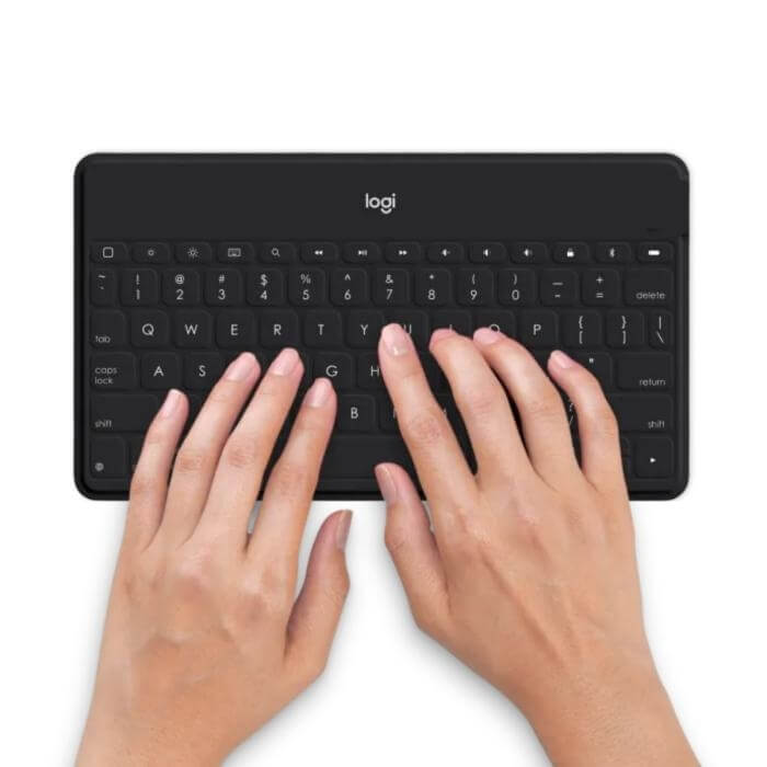 Teclado Logitech Bluetooth Keys-To-Go - impermeable - negro - para Apple iPad; iPhone; Apple TV
