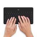 Teclado Logitech Bluetooth Keys-To-Go - impermeable - negro - para Apple iPad; iPhone; Apple TV