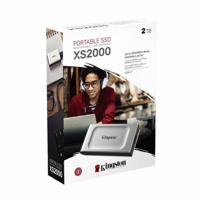 Unidad de estado sólido (portátil) Kingston XS2000 externo USB 3.2 Gen 2x2 (USB-C conector)