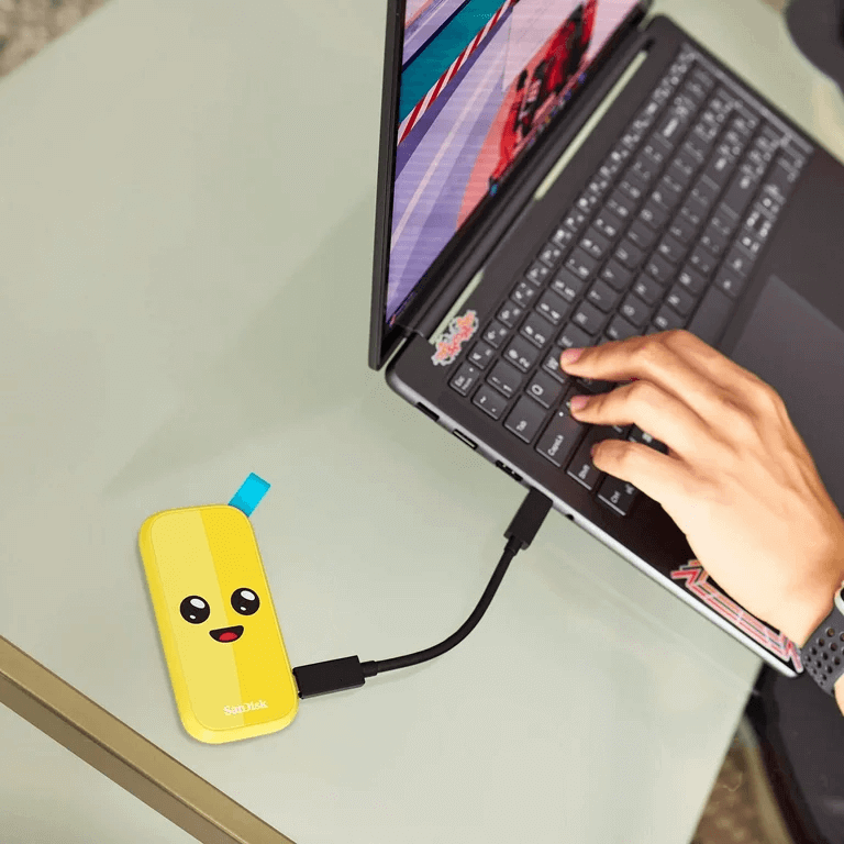 SanDisk - disco duro externo - 1 TB - Solid state drive - Peely