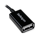 Cable Adaptador de 12cm Micro USB Macho a USB A Hembra OTG para Tablets Smartphones - Negro