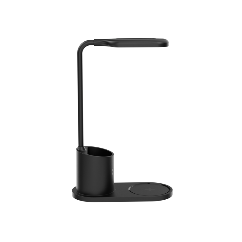 Lámpara LED de escritorio Xtech - con portalápices y base de carga inalámbrica