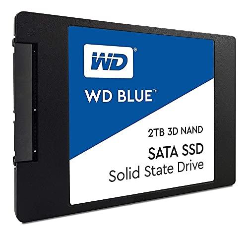 interno para PC de 2 TB - Western Digital WD Blue 3D NAND SSD ATA III 6 Gb/s, 2,5/7 mm, hasta 560 MB/s - WDS200T2B0A, disco duro de estado sólido