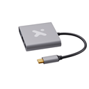 Adaptador de vídeo - USB Tipo C - Xtech - HDMI - USB 3.0 - Aluminio - 3 en 1 XTC-566