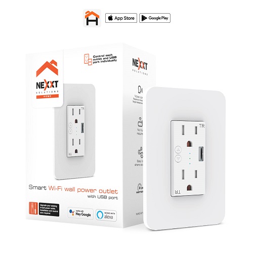 MM105NXT88 NHE-W100 Toma corriente de pared inteligente Nexxt Solutions Connectivity con puerto USB multicopy guatemala