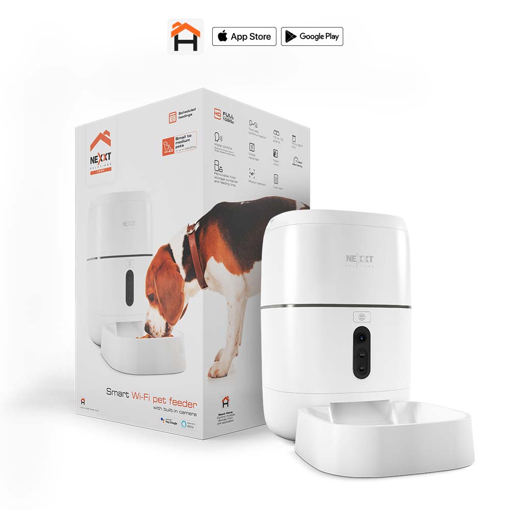 Dispensador inteligente de alimento para mascotas Nexxt Solutions 1080p