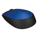 Mouse Logitech M170 diestro y zurdo, inalámbrico, 2.4 GHz, receptor inalámbrico USB, azul