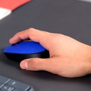 Mouse Logitech M170 diestro y zurdo, inalámbrico, 2.4 GHz, receptor inalámbrico USB, azul