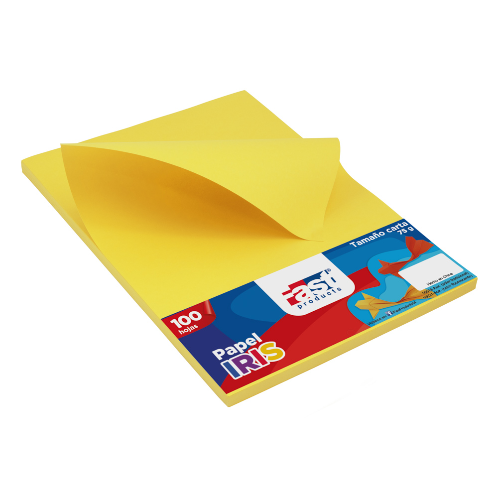 PAPEL IRIS FAST 75 GR. PX100 CARTA AMARILLO