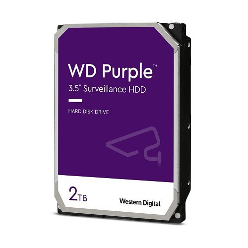 Disco Duro interno Western Digital WD Purple 3.5'', 2TB, SATA III, 6 Gbit/s, 5400RPM, 64MB Caché