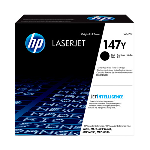 Tóner HP Negro(W1470Y)  147Y - Rendimiento alto original LaserJet Enterprise MFP M635; LaserJet Enterprise Flow MFP M634, MFP M635, MFP M636
