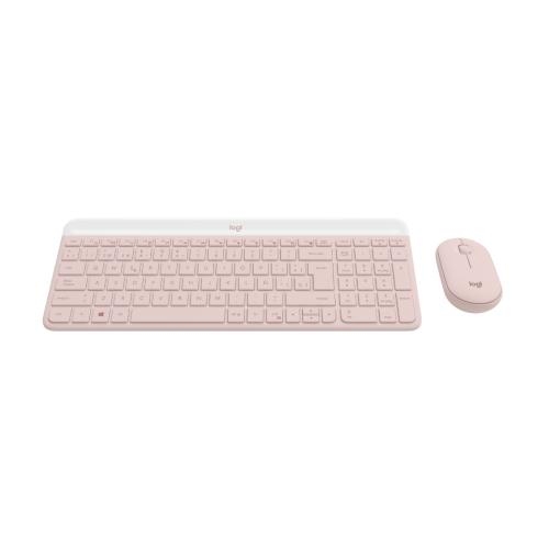 Combo de Teclado y Mouse Inalámbrico Logitech MK470 Slim, Español - Rosa