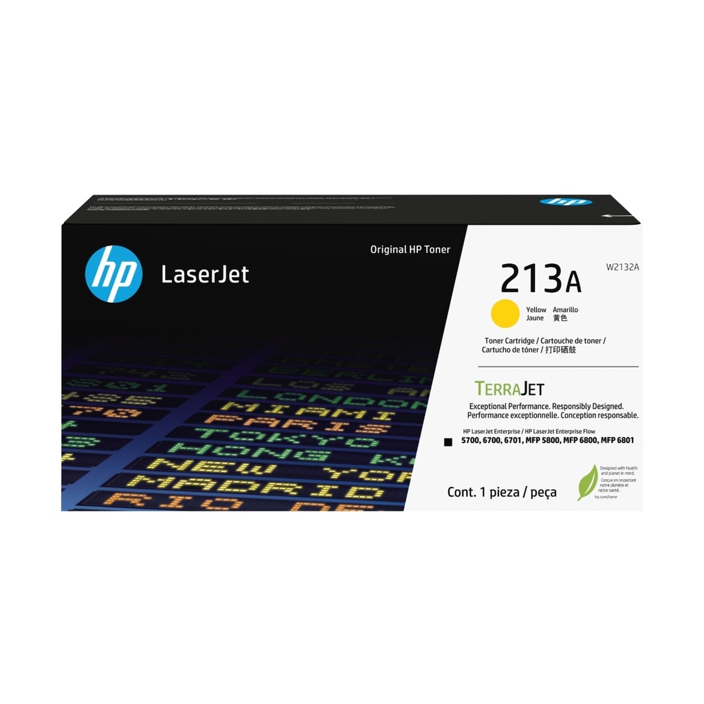 Tóner HP Amarillo (213A) 5700dn, 6700dn, MFP 5800dn, MFP 6800dn