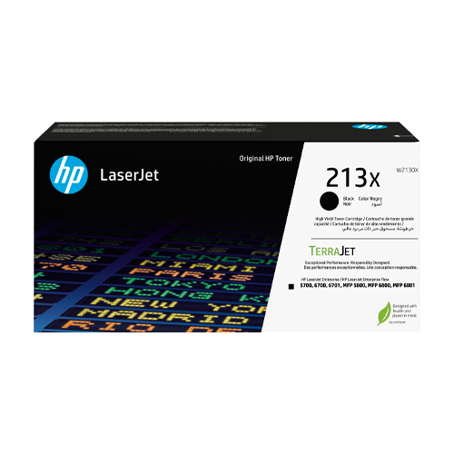 HP 213X - Alto rendimiento - negro - original - LaserJet - cartucho de tóner (W2130X) - para Color LaserJet Enterprise 5700dn, 6700dn